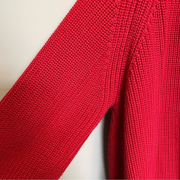 Brax Vibrant Red Cable Knit Women's Cardigan Size 40 or Large - Picture 4 of 14